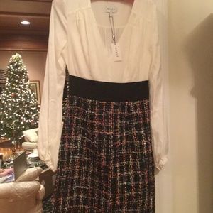 Milly Nicola check tweed dress